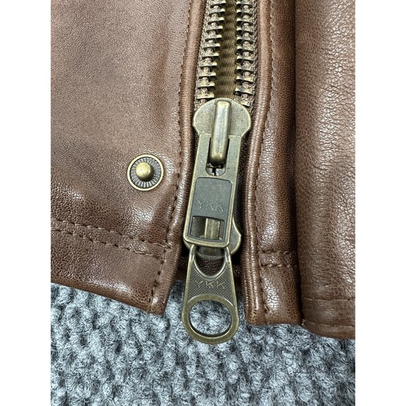 Vtg Orvis Men's Large Brown 100% Leather Munitions Hunting Vest Lined -Excellent - Picture 6 of 11